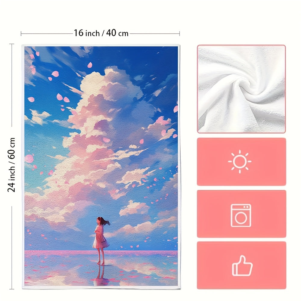 2 Pack Ultra-Soft Kitchen Towels 40x60cm Highly Absorbent Dish and Hand Towels