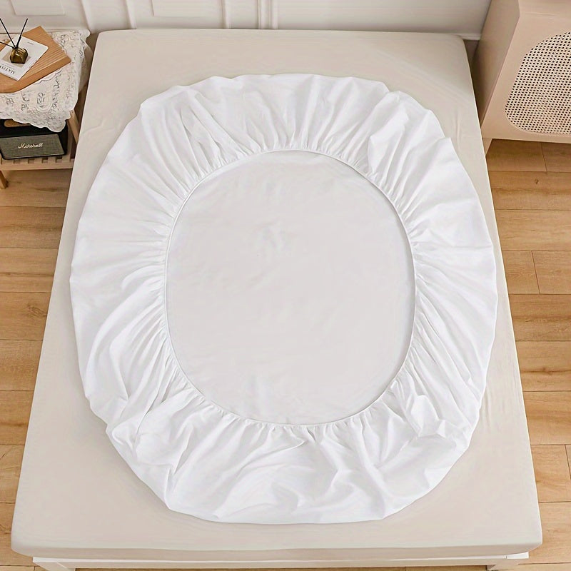 Three-Piece Solid Color Bed Sheet Set with Pillowcases and Deep Pocket Fitted Sheet