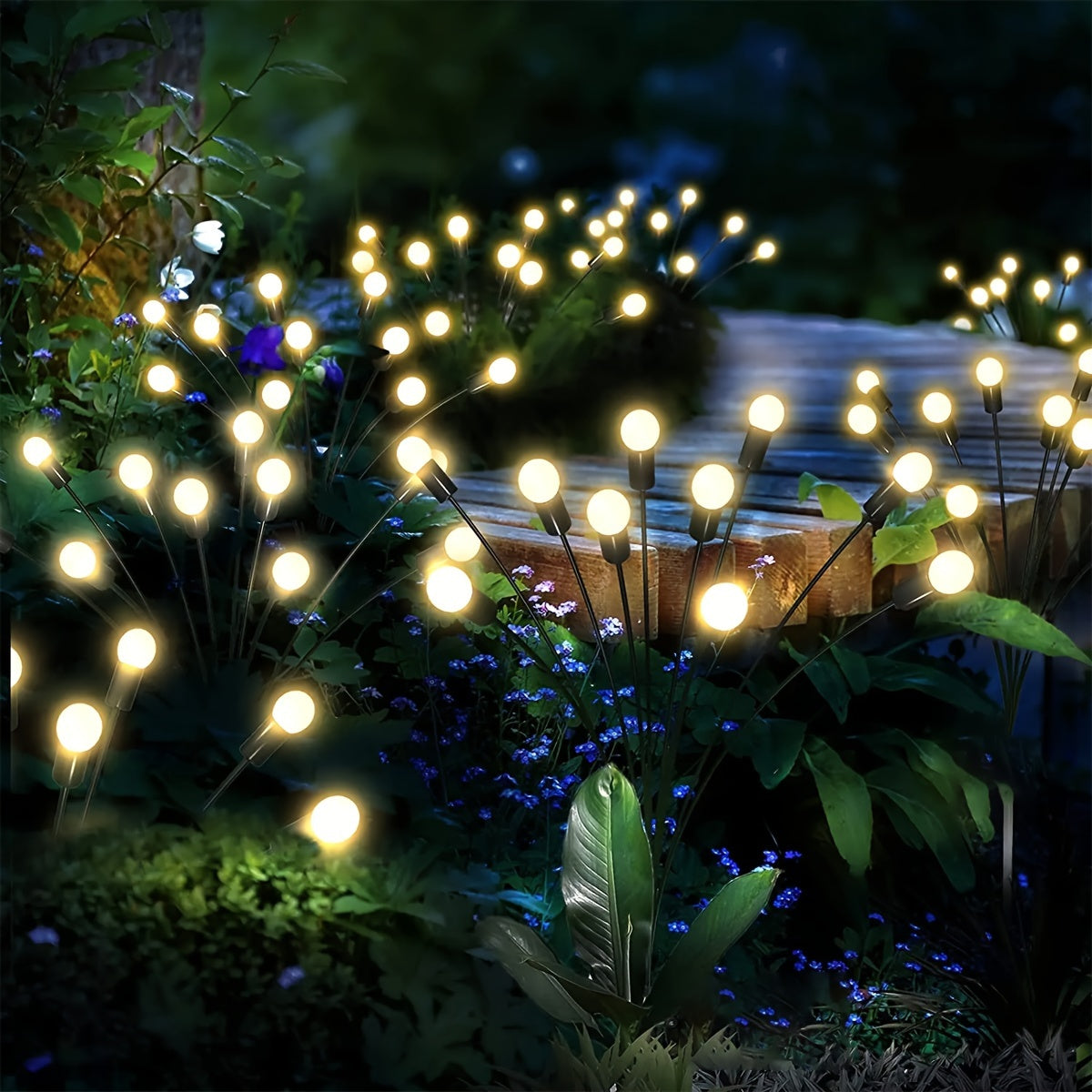 Solar LED Firefly Lights Outdoor Garden Decoration Waterproof IP65 Pack of 4 8 12