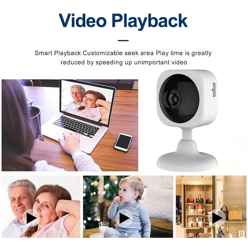 HD Smart Home Camera with Two-Way Audio Night Vision and Remote Access