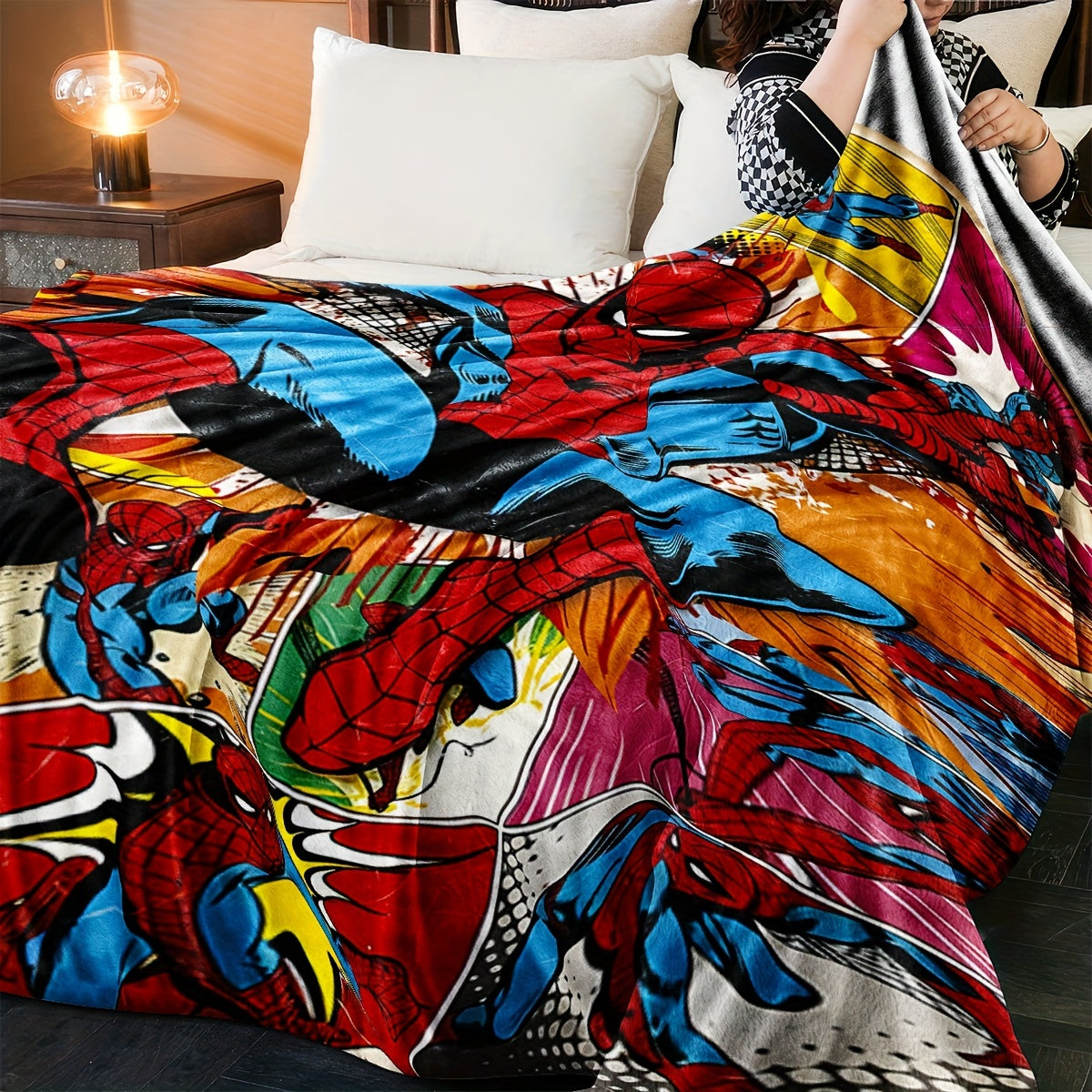Spider-Man Hero Blanket Soft Versatile for Bed Couch Travel All Seasons