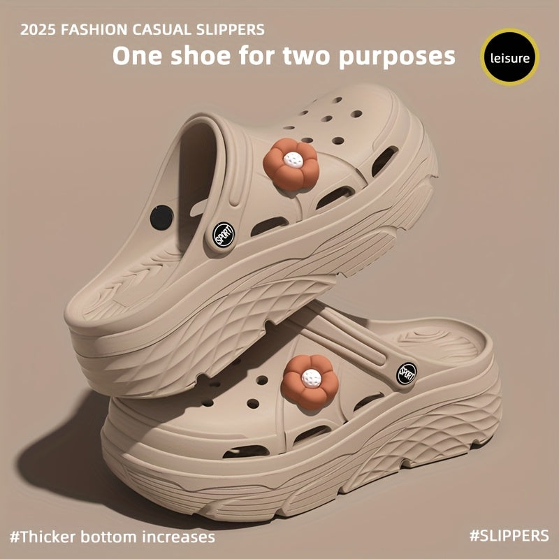 Women's Slip-On Platform Sandals All-Season Non-Slip Lightweight Casual Shoes