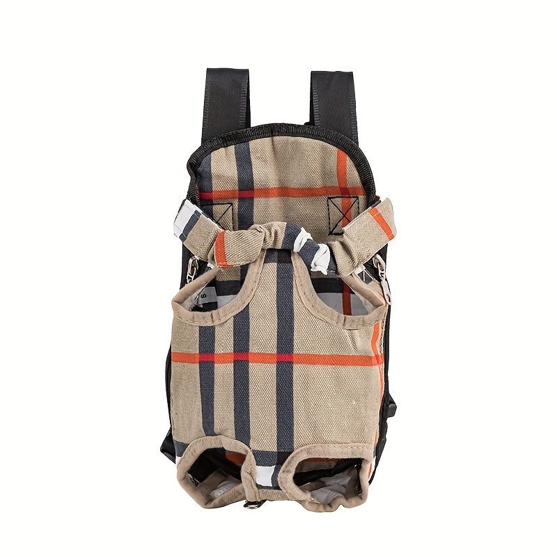 Adjustable Pet Carrier Backpack for Small to Medium Dogs and Cats Polyester with Shoulder Pad