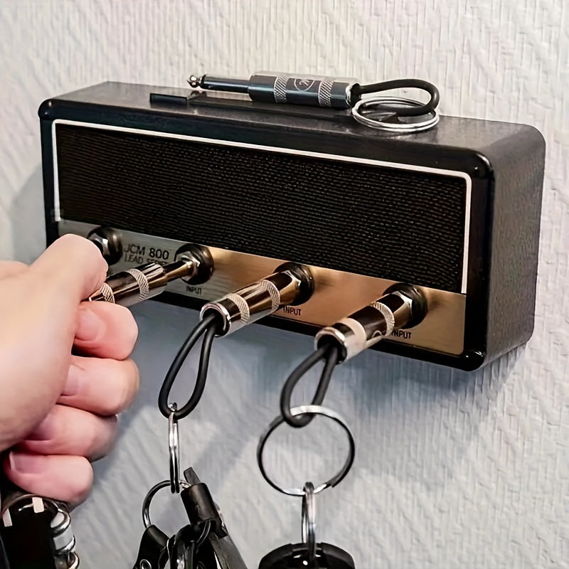 Juego de 4 llaveros creativos de metal con altavoz y kit de montaje en pared para decoración del hogar