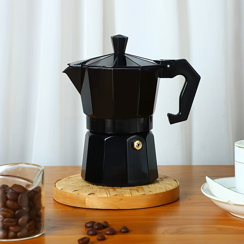 150ml Aluminum Stovetop Coffee Pot Matte Finish Reusable Filter for Espresso