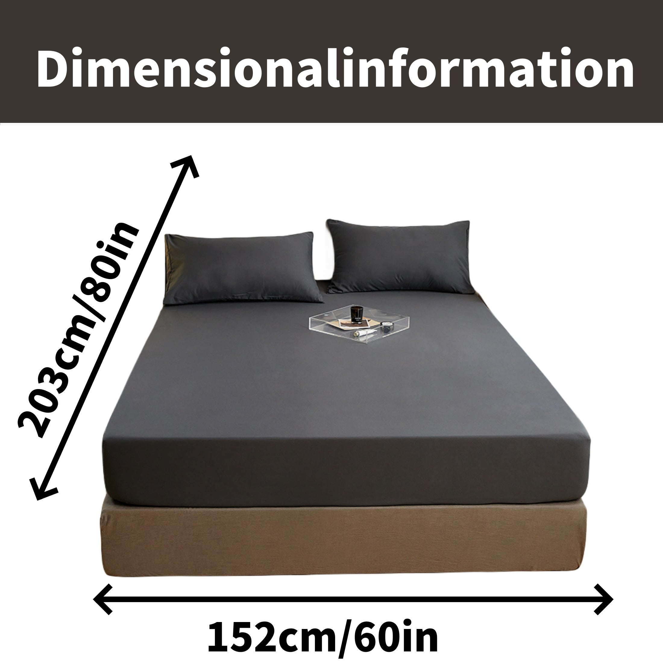 Juego de sábanas ajustadas de poliéster cepillado con 2 fundas de almohada, con bolsillo profundo, ropa de cama