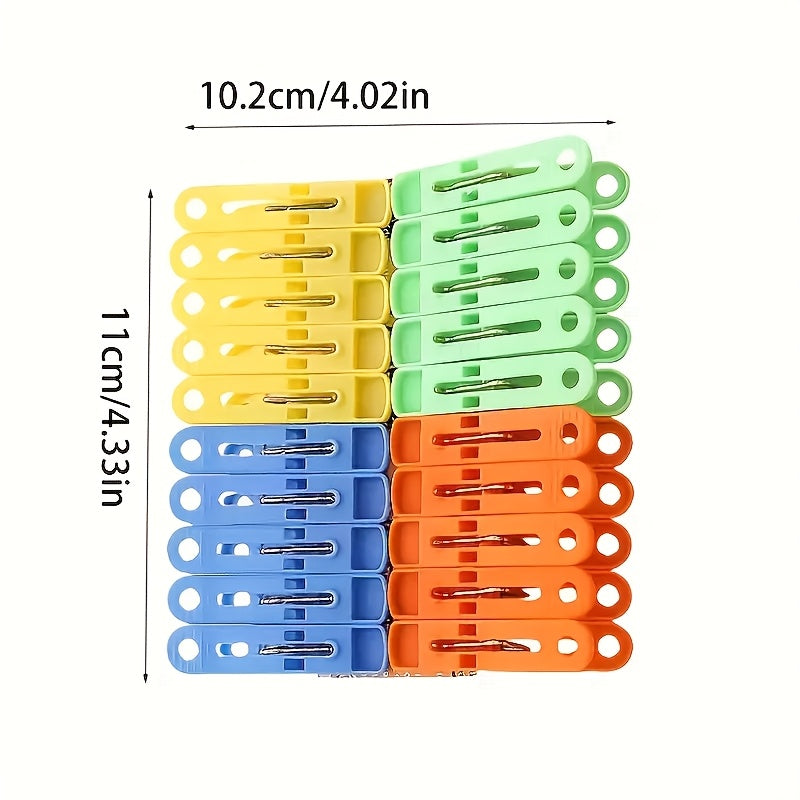 Juego de 40 pinzas de ropa de plástico multicolores, clips pequeños para colgar ropa