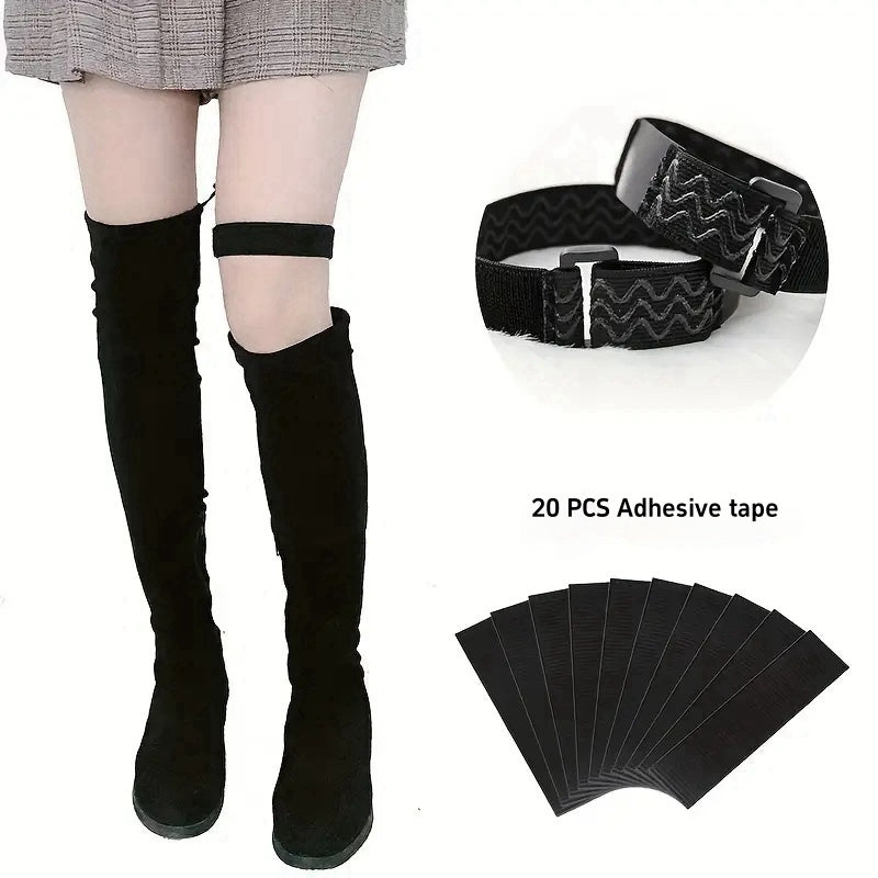 Women Over The Knee Boots Non-Fall Straps 2 Pairs Plus 20 Pces Adjustable