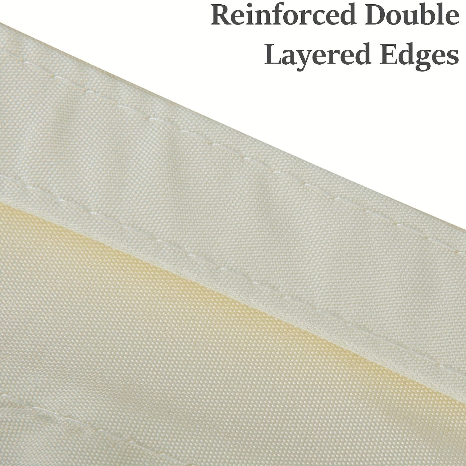 Triangle Sun Shade Sail Beige Polyester UV Protection for Outdoor Patio Garden Yard