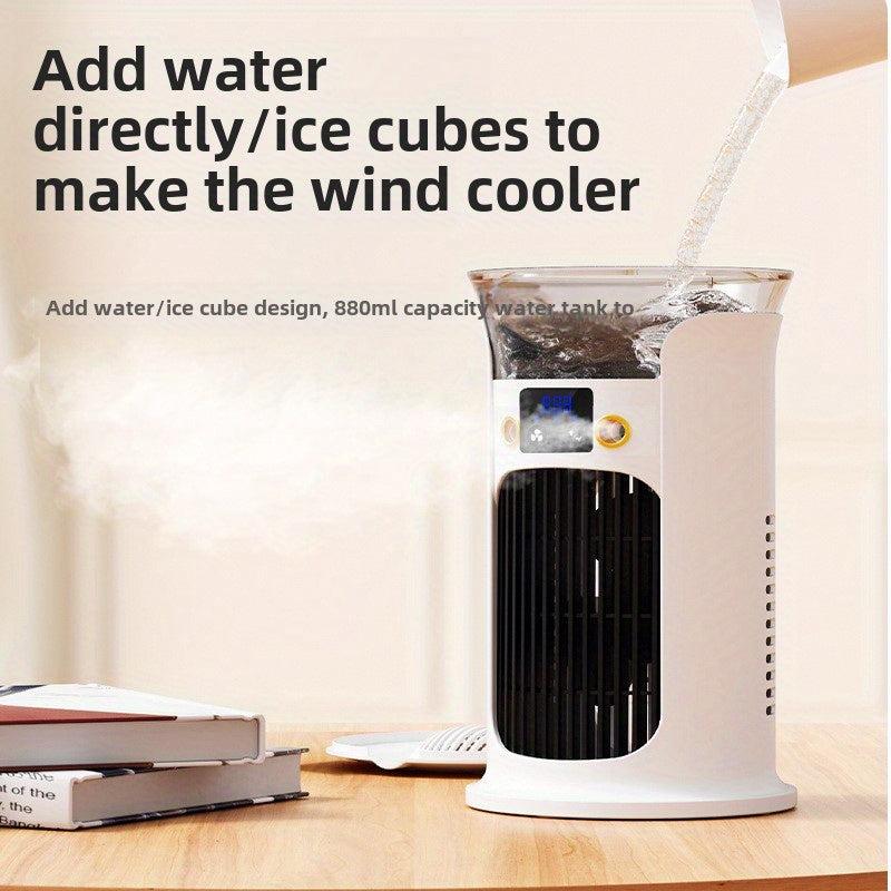 Portable USB Personal Air Conditioner and Humidifier with Night Light