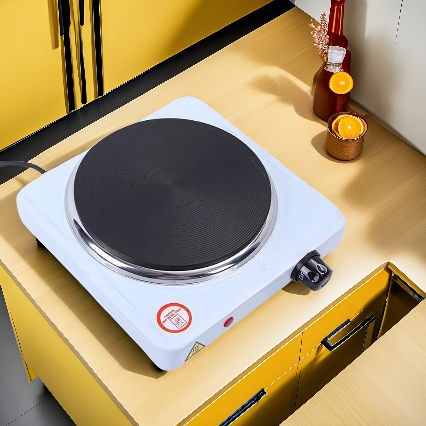 1000W Electric Heating Stove with Magnetic Plate – Compact, Safe & Versatile