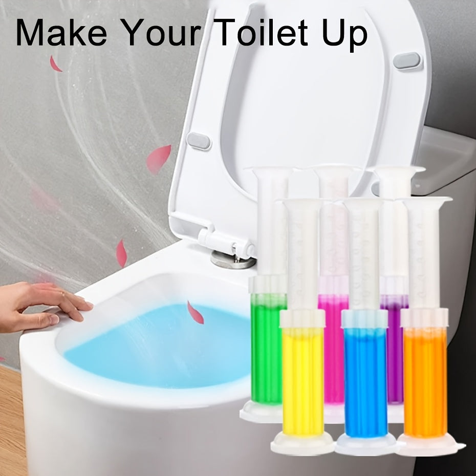 Toilet Gel Stamp Set with 6 Sticks Floral Scent Bathroom Cleaner and Deodorizer