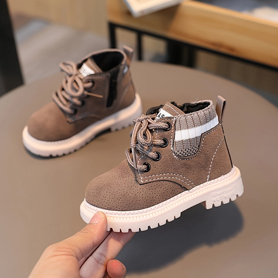 Boys Non-Slip Zipper Boots for Spring and Winter Casual Comfortable Stylish