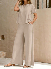 Ayollar uchun ta'til uslubi ikki qismli to'plam Bohemia plyaj bosma paxta kundalik ko'ylak va shimlar