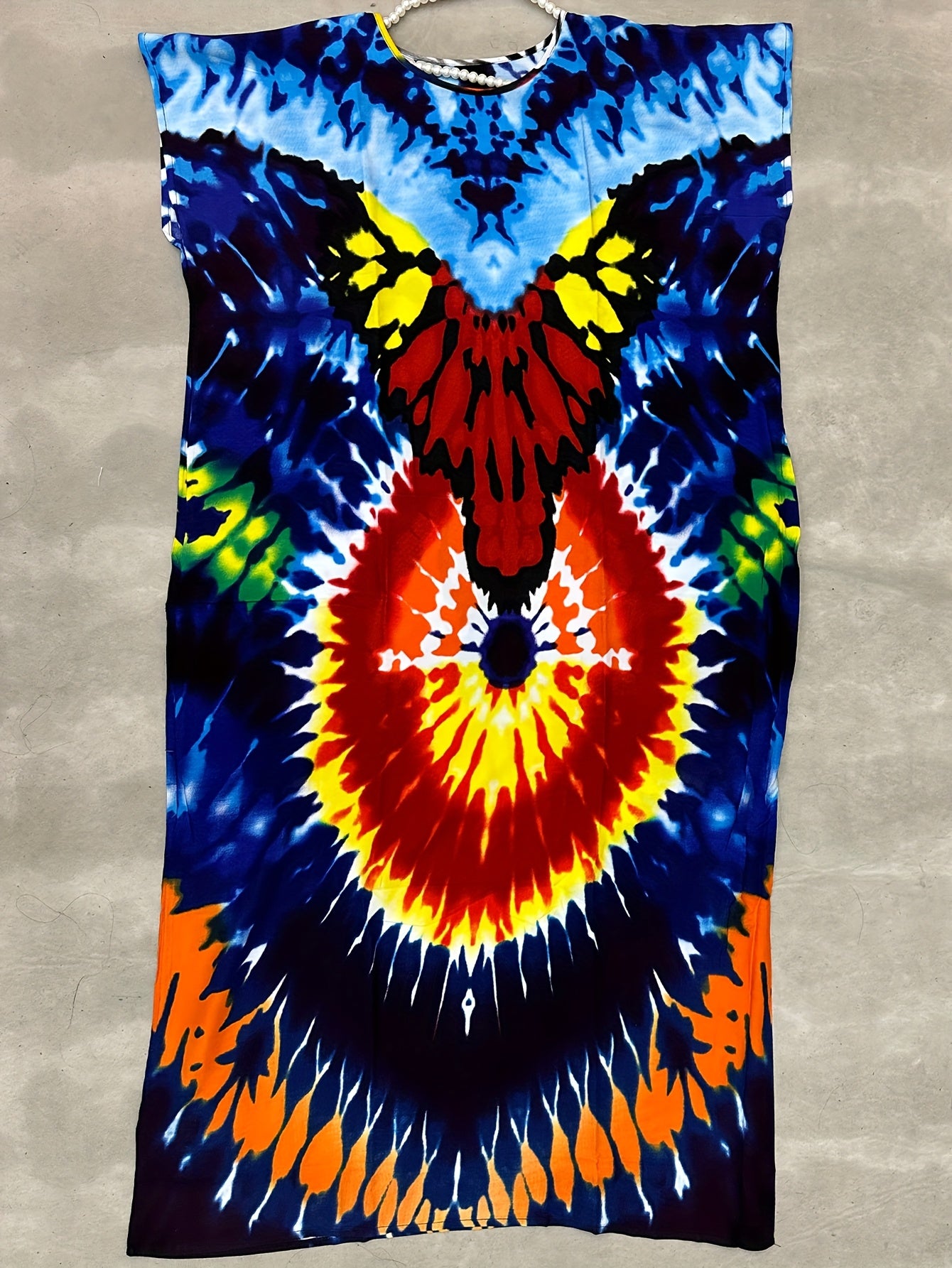 Plus o'lchamli ayollar uchun plyaj kiyimlari, suzish kostyumlari uchun qoplama, sharf, ko'k, yengil