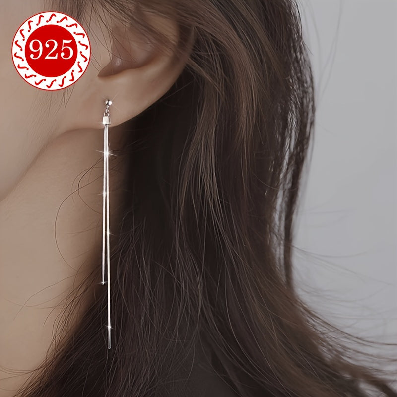 Sterling Silver Tassel Earrings for Women Hypoallergenic Stylish Jewelry for Weddings and Gifting