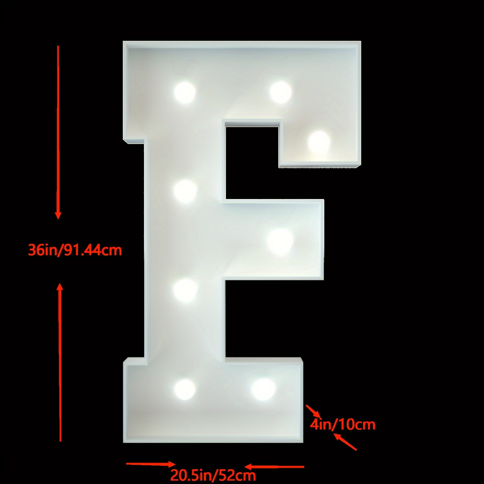 91.44cm LED Marquee Light Up Letters A-Z for Party Wedding Birthday Decor