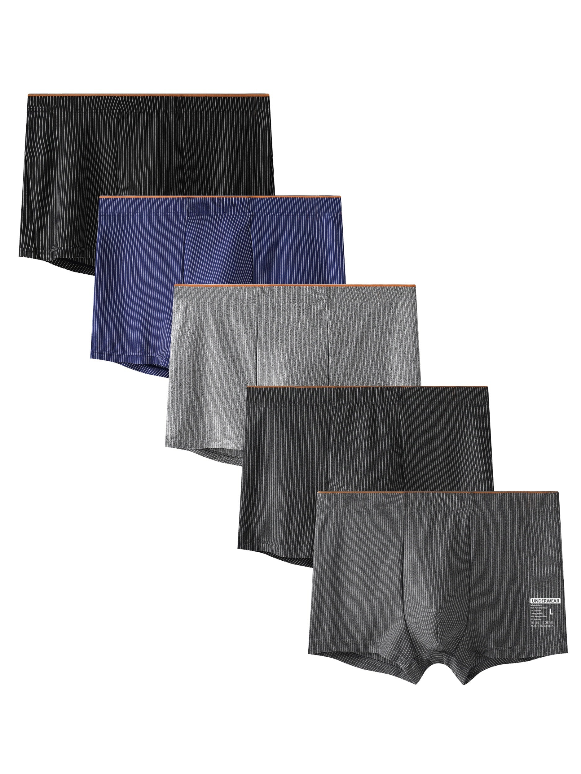 Мужские полосатые боксеры-слипы, отводящие влагу, дышащие, с средней талией, эластичные спортивные шорты для повседневной носки