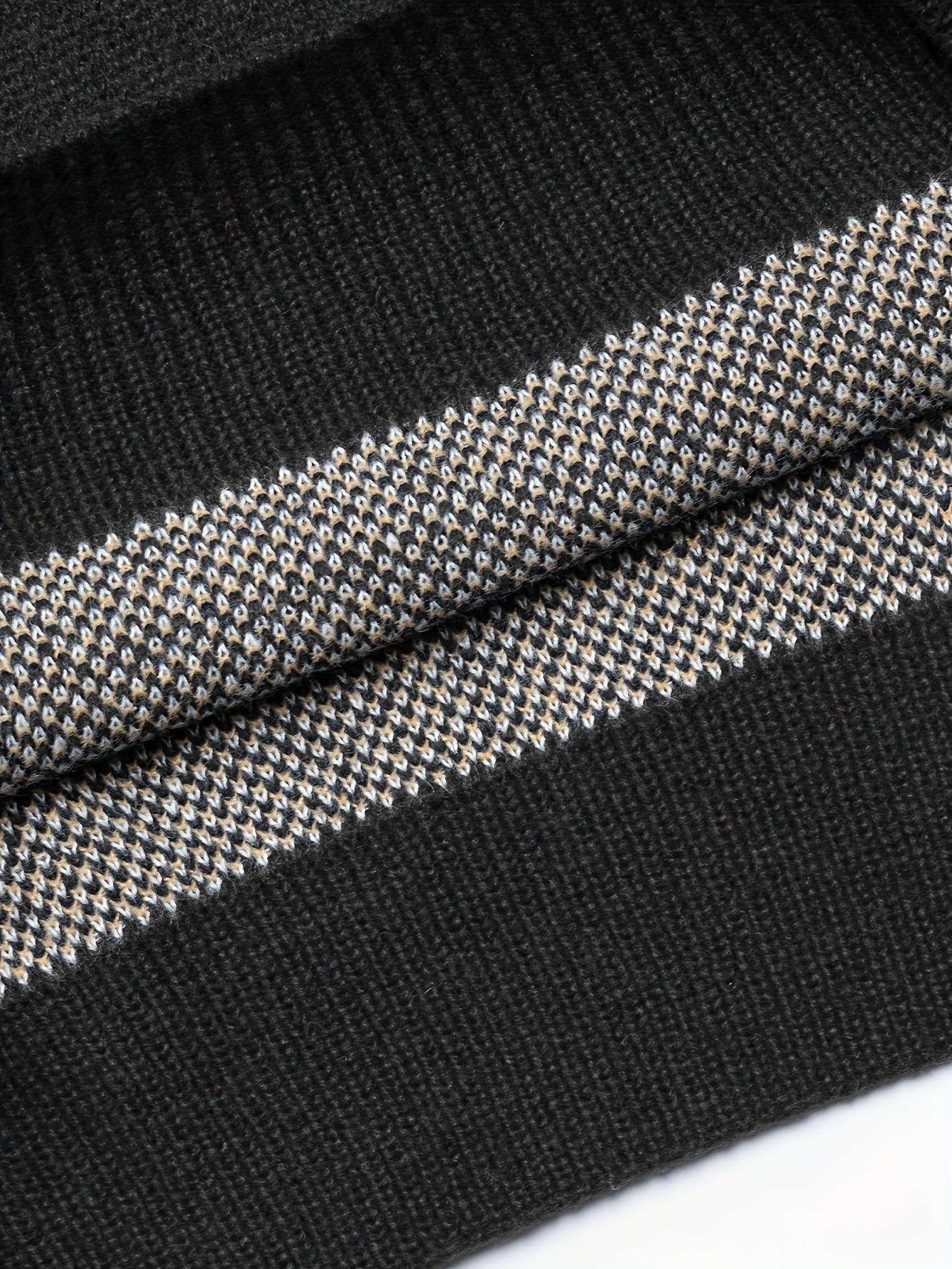 Men's Plus Size Nordic Pattern Knit Pullover for Casual Fall Winter Wear