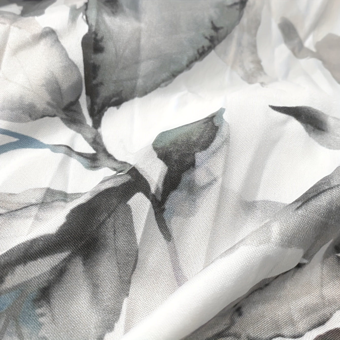 Leaf Pattern Brushed Printed Pillowcases Set of 2 Soft Breathable Home Decor