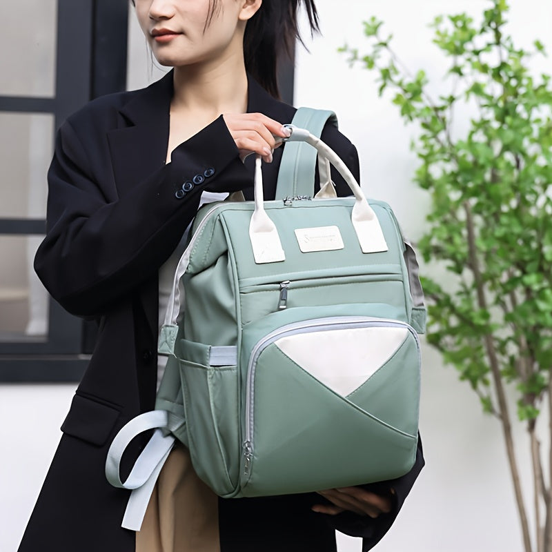 Bolso de doble hombro con compartimento aislado de gran capacidad para madres, mochila de viaje