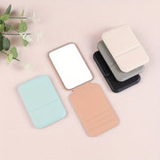 Portable Glass Makeup Mirror for Women Folding Travel Compact Tabletop