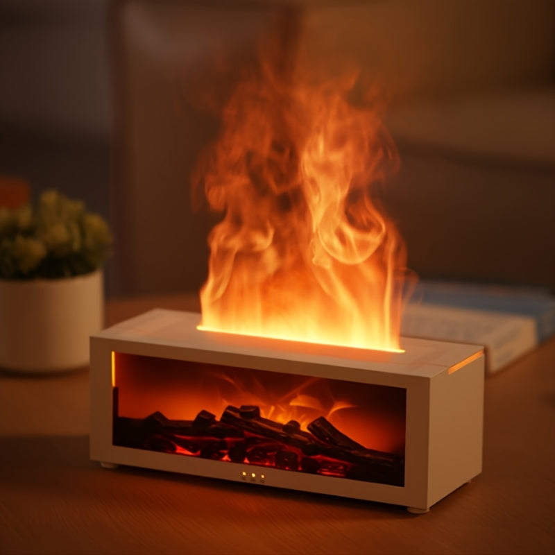Flame-Inspired USB Humidifier with Remote Control Large Mist for Small Spaces