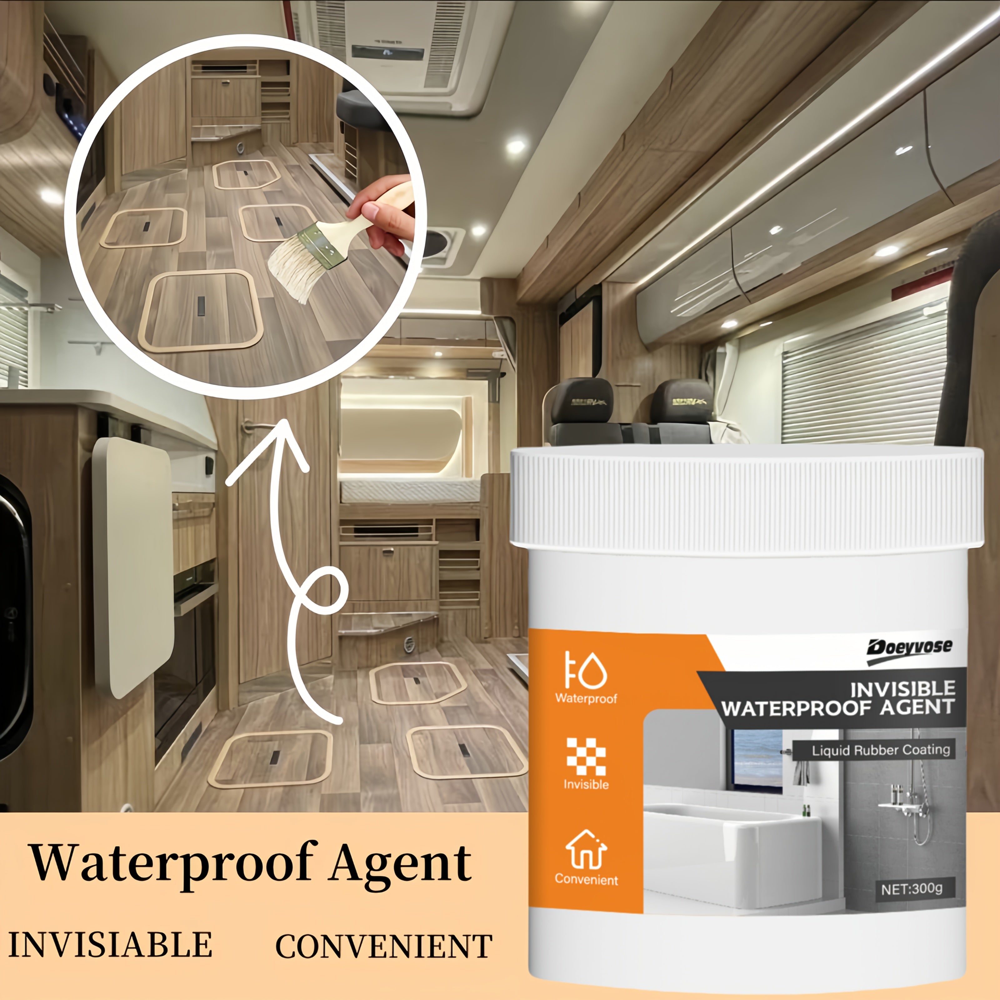 Invisible Waterproof Sealant for RVs Clear Interior Exterior Repair Adhesive