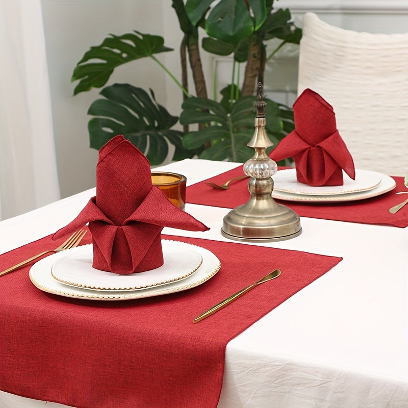 Beige Polyester Blend Dinner Napkins 45.72cm Square Soft Durable for Special Occasions