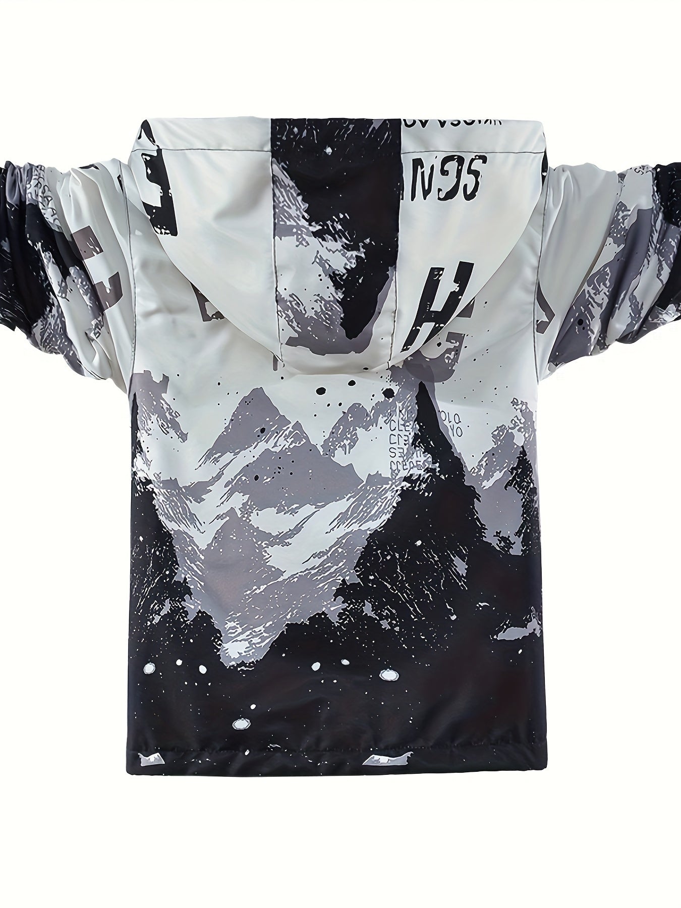 Мужская ветровка с капюшоном, весна-осень, повседневная, с мультяшным принтом, из полиэстера, свободный крой