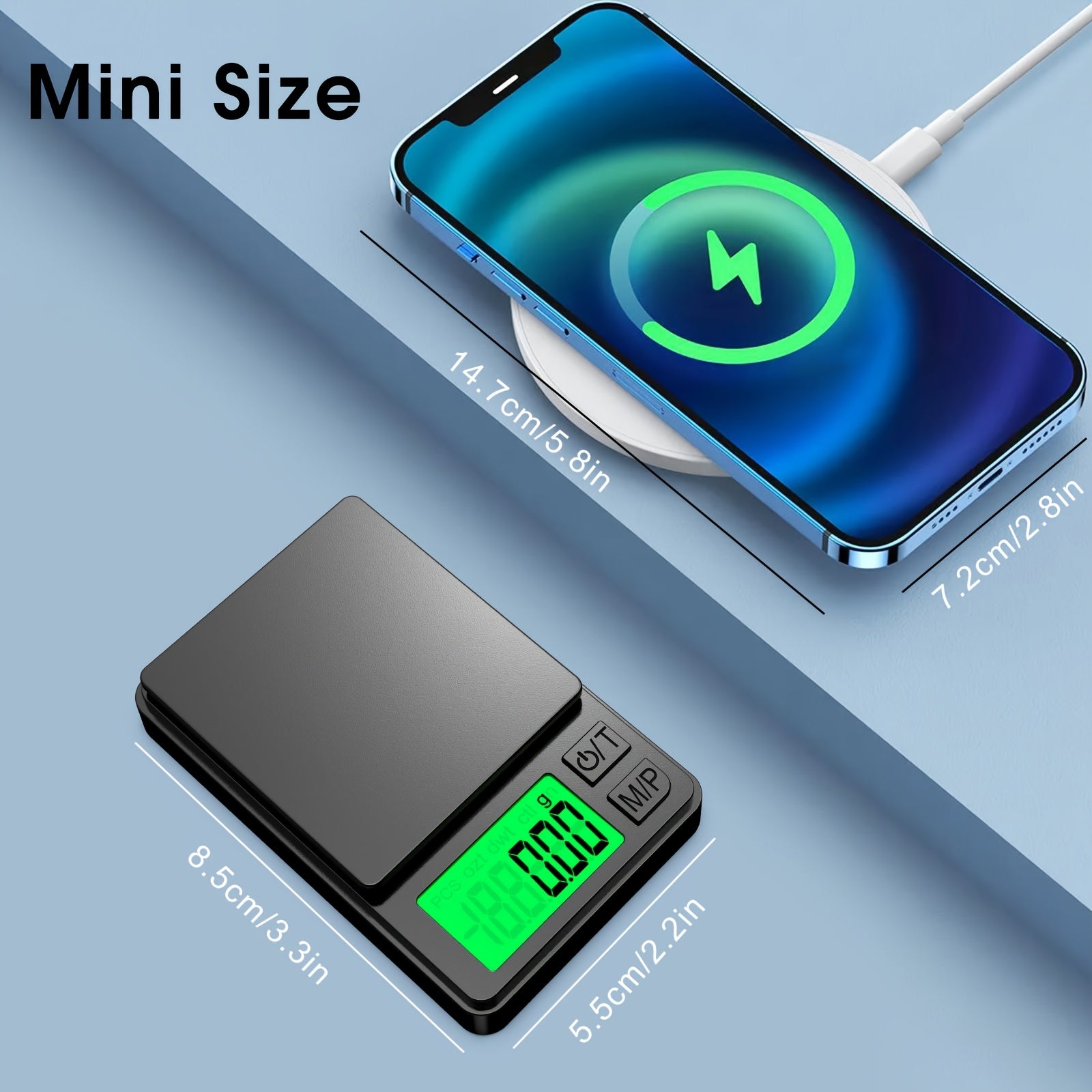 Digital Pocket Scale 100g Capacity 0.01g Accuracy Backlit LCD for Food Jewelry Kitchen