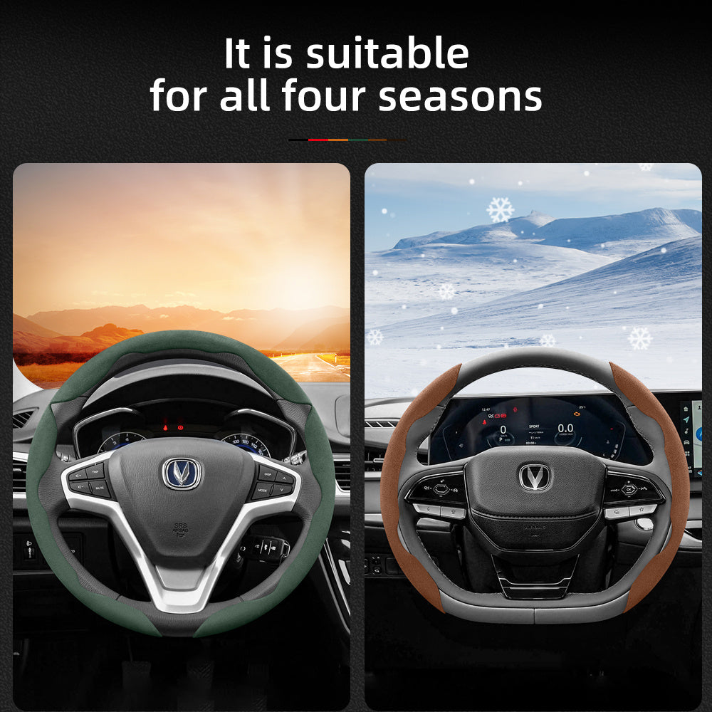 Universal Winter Anti-Slip Ultra-Thin Steering Wheel Cover 2pk 3pk Set