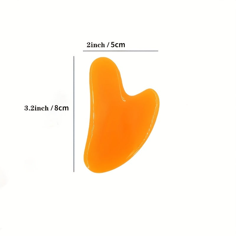 Unisex Beeswax Heart-Shaped Gua Sha Scraper Facial Eye Massage Tool Vibrant Color