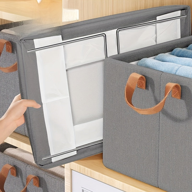 Большая складная коробка для хранения со стальной рамой, водонепроницаемая, устойчивая к царапинам, 26 л