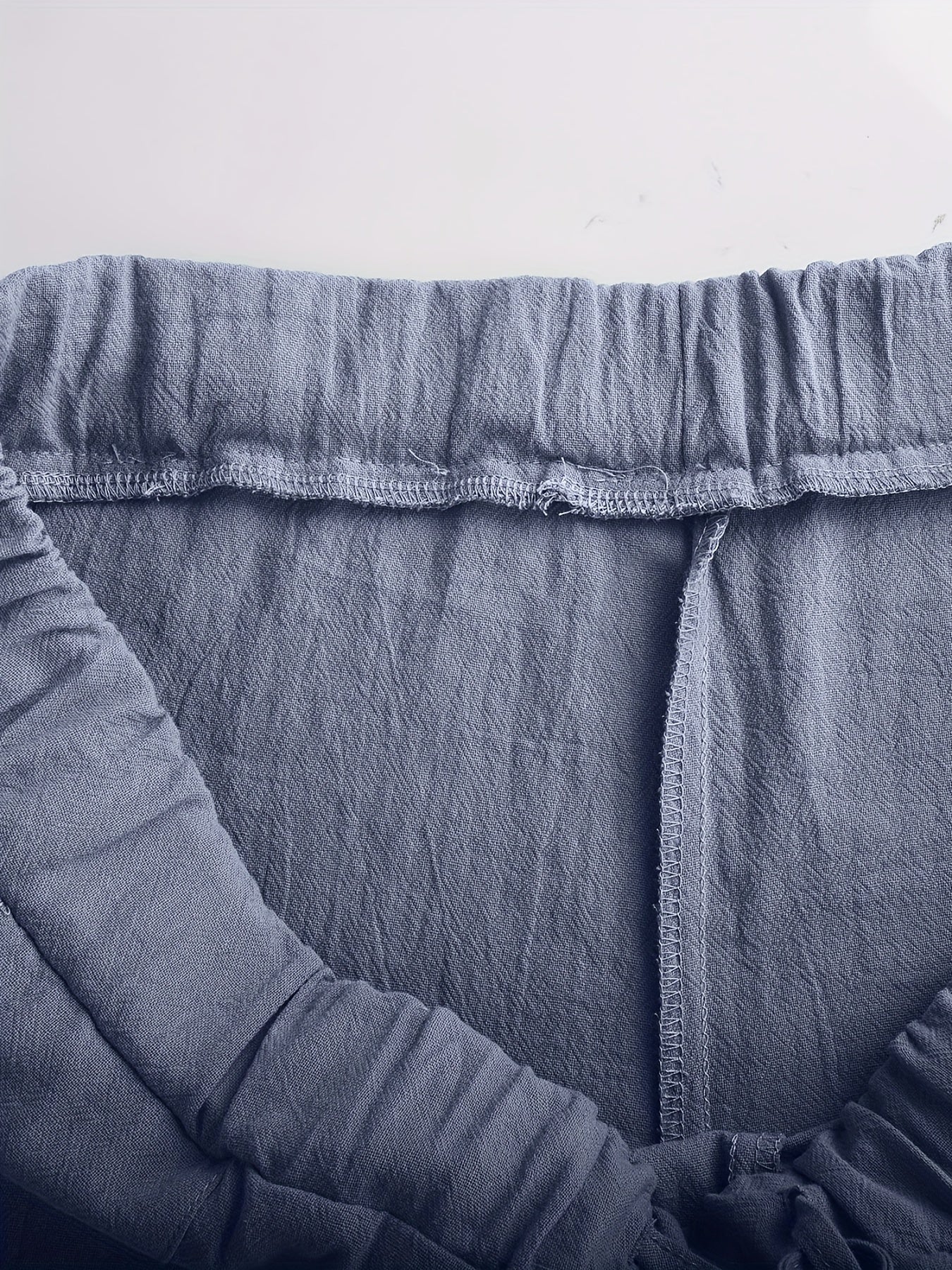 Pantalones casuales de algodón para hombre de color sólido, corte regular, primavera, verano, otoño, grande