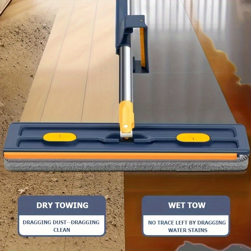 6 ta Mikrofiber Yostiqli, Aylanuvchi Boshli Kengaytirilgan Changni Tozalash Mop To'plami