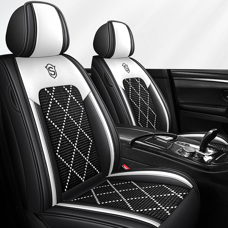 Универсальные чехлы для автомобильных сидений из искусственной кожи, полное покрытие, дышащие защитные чехлы