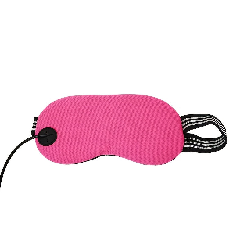 USB Heated Eye Mask with Adjustable Temperature Soft Silk for Sleeping and Relaxation