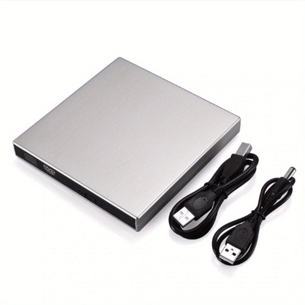 Slim Portable USB External DVD Drive for Laptops with Shockproof Noise-Canceling Read Write