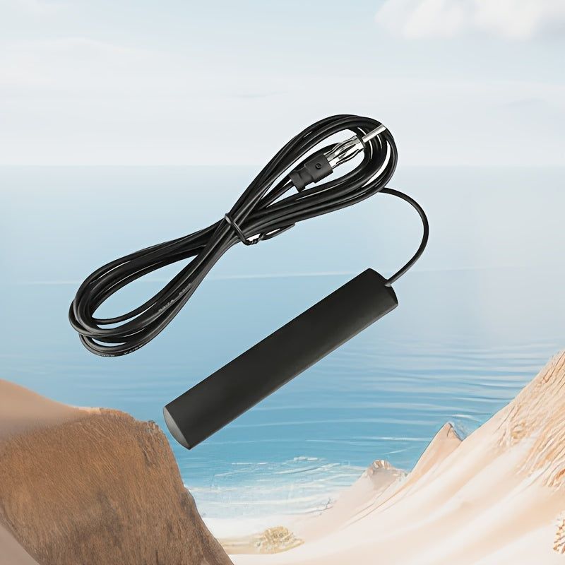 Car Radio Antenna Black 5m Cable Easy Install Stable Signal for All Vehicles