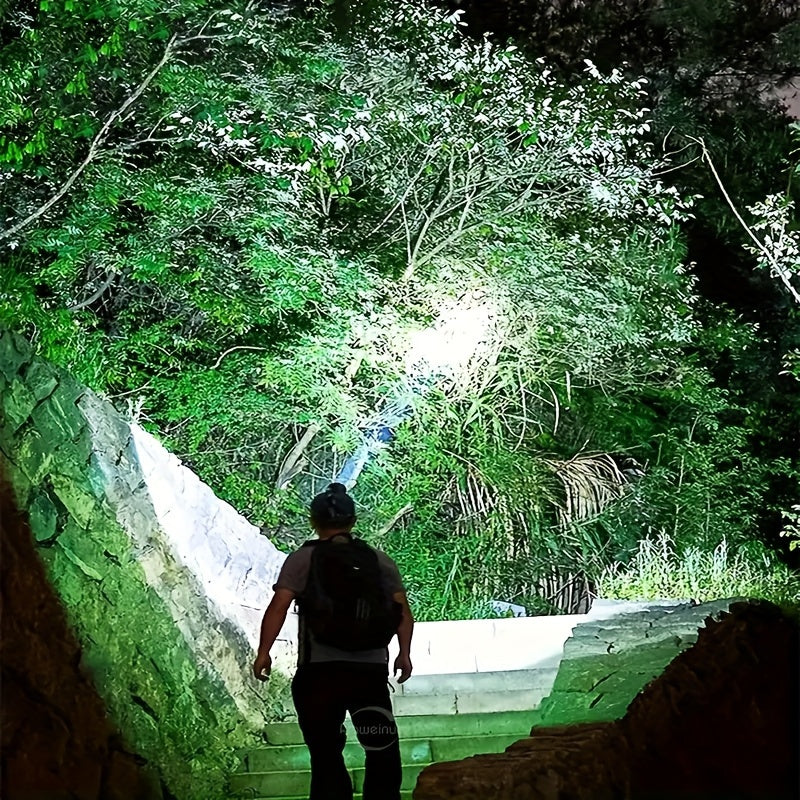 Rechargeable 30W LED Headlamp with Long Battery Life and Multi-Mode for Outdoor Activities