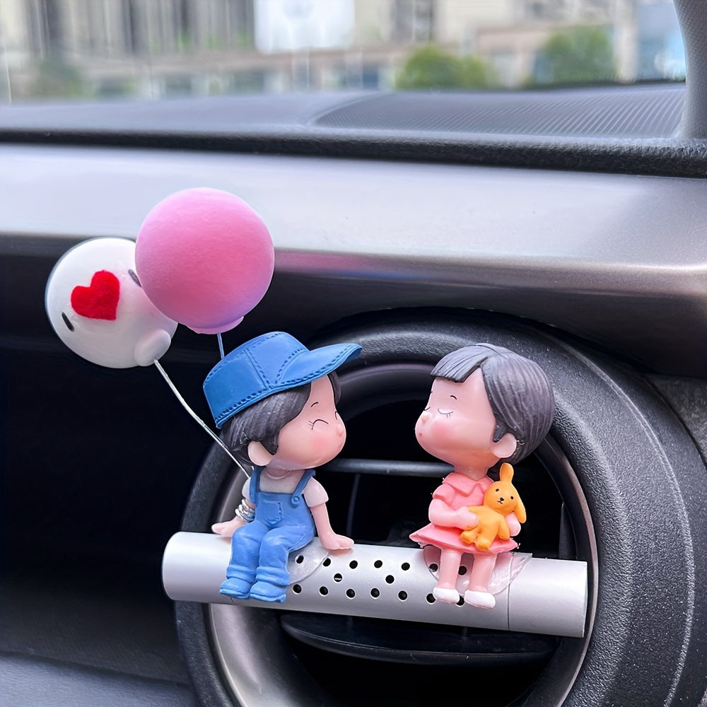 Avtomobil ichki aksessuari, ijodiy multfilm juftligi, avtomobil ventilyatsiya bezaklari, hidi, salfetka