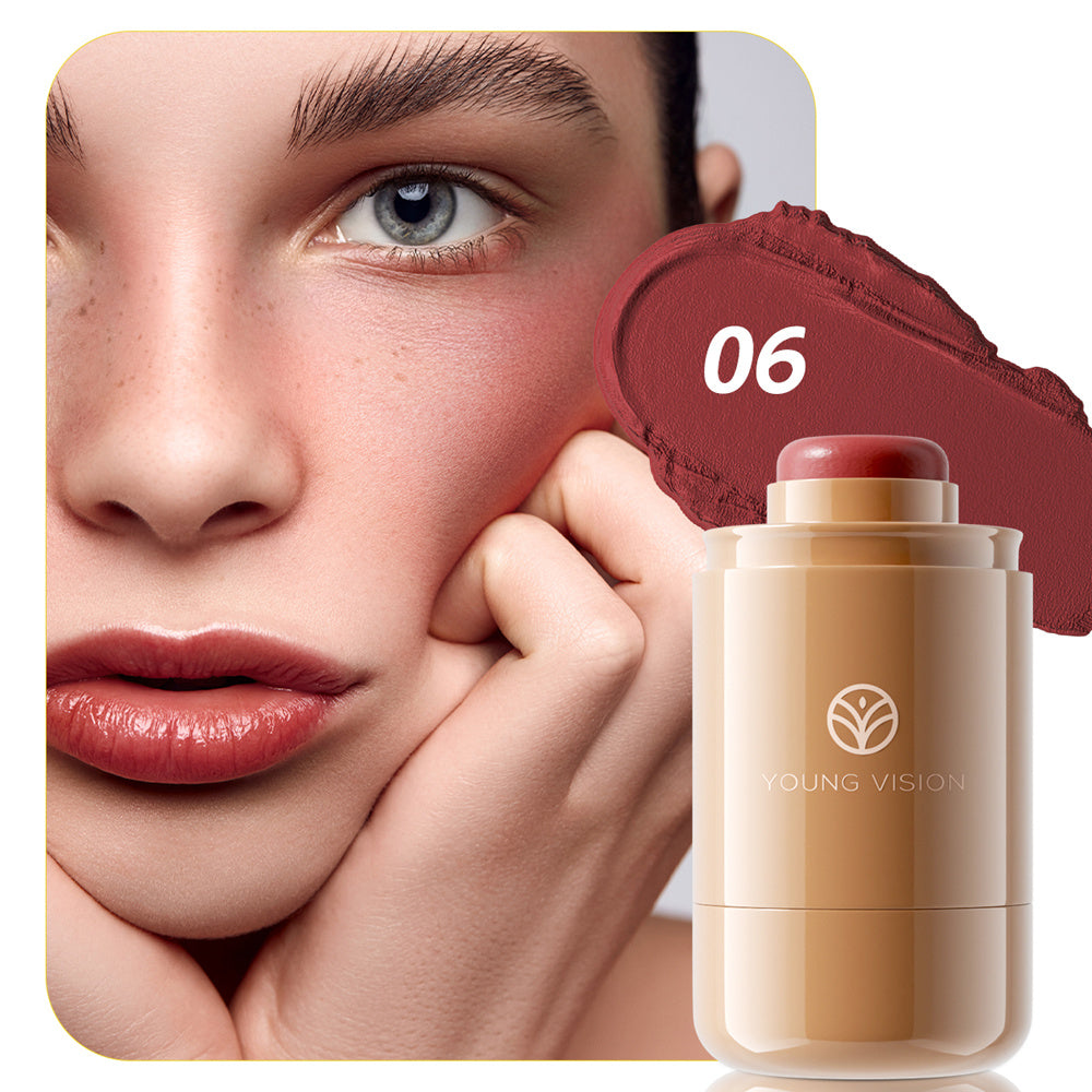 Women Cream Blush Stick Multi-Functional Natural Long-Lasting 6 Colors