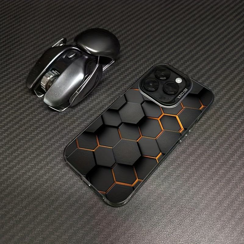 3D Honeycomb Pattern TPU Phone Case for iPhone 11 12 13 14 15 Pro Max