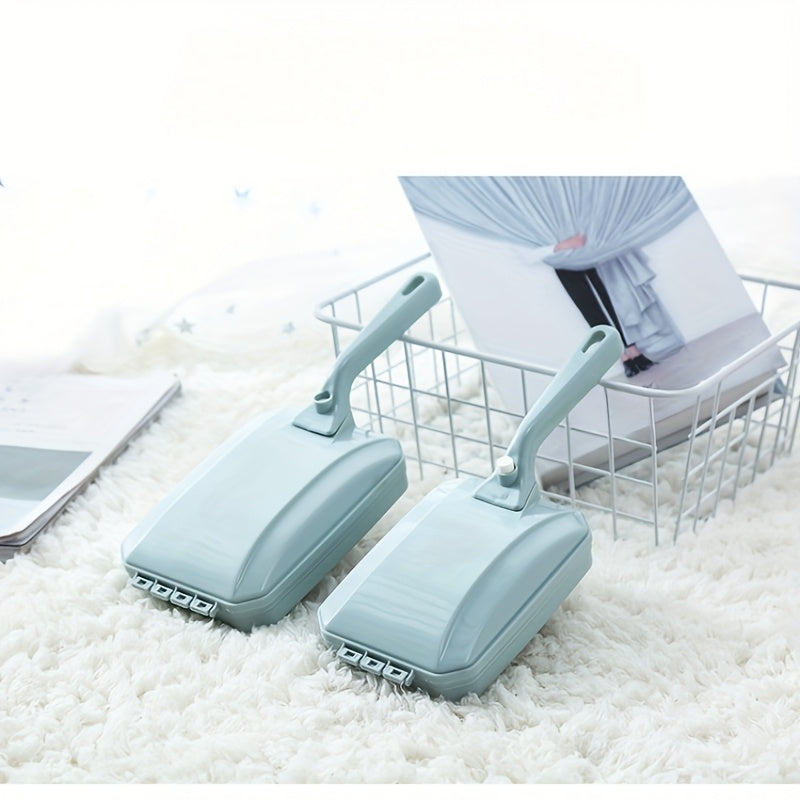 Kovrolinlar, yotoqlar va divanlar uchun ergonomik uzun tutqichli tozalash cho'tkasi. Qizil va oq tuklar, mustahkam plastik konstruktsiya. Batareyalar kerak emas.