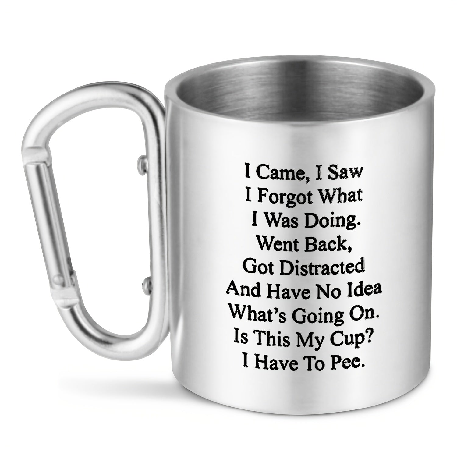 Senior Camping Coffee Mug 11oz Stainless Steel Reusable BPA-Free Gift