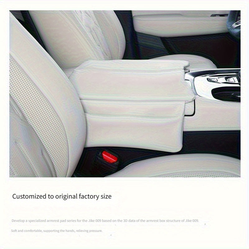 Car Interior Foam Padded Center Console Armrest Mat Gray Fit 009