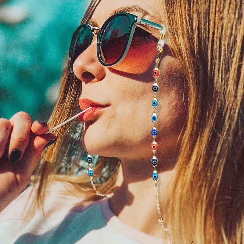 Set of 4 Butterfly Cross Eyewear Chains with Lanyard and Mask Rope Accessories