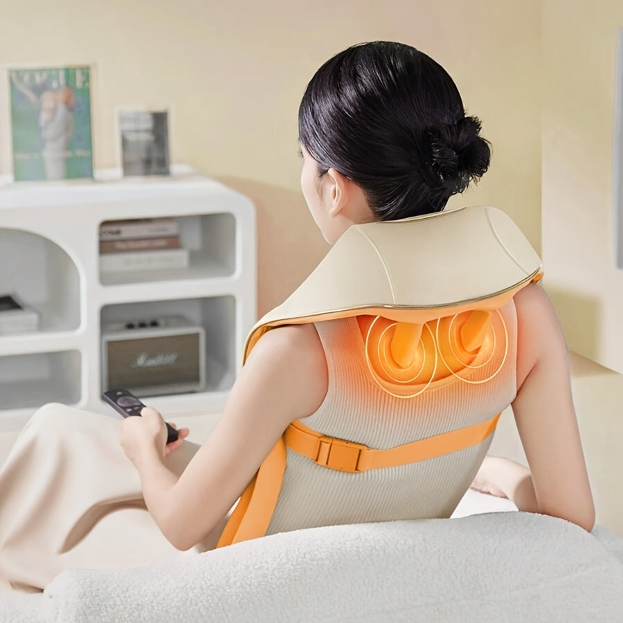 USB orqali zaryadlanadigan yelka va bo'yin massajchisi, elektr barmoq bosimi bilan, orqa, bel va bo'yin uchun chuqur to'qima massaji, qo'l bilan ishlatish shart emas, ota-onalar, keksa odamlar, ayollar uchun mukammal sovg'a.