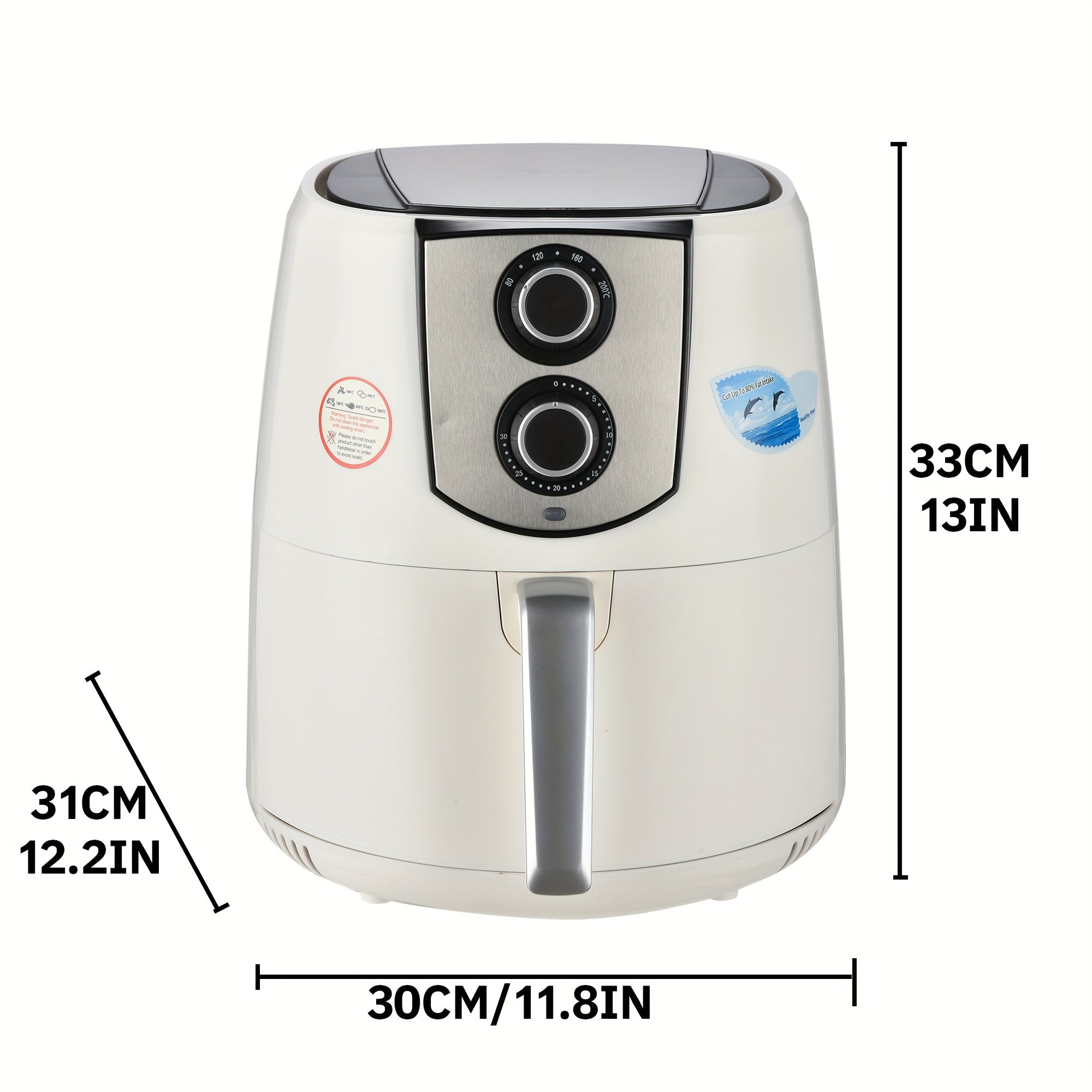 5.5L katta hajmli havo qovurgich Evropacha standart rozetkali va 1400W quvvat bilan tovuq, fransuz kartoshkasi, shirin kartoshka va boshqalarni qovurish uchun. Rostdan po'latdan yasalgan savat va PP material.